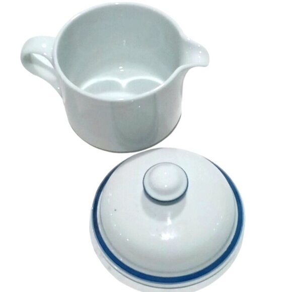 Dansk Bistro Christianshavn Blue Covered Creamer Ovenproof Stoneware - Picture 4 of 7